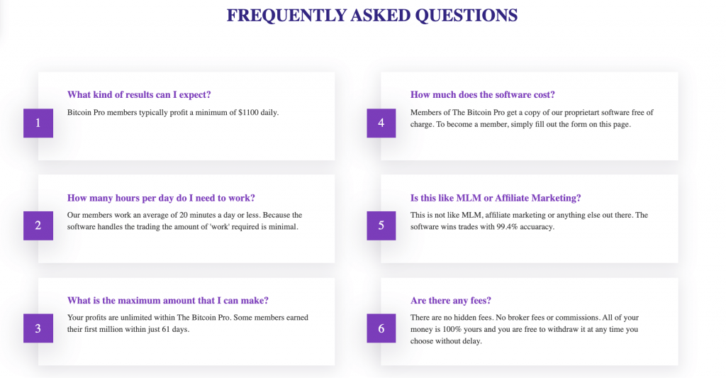 FAQ Bitcoin Pro